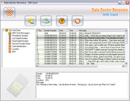 Sim card deleted data recovery tool screenshot